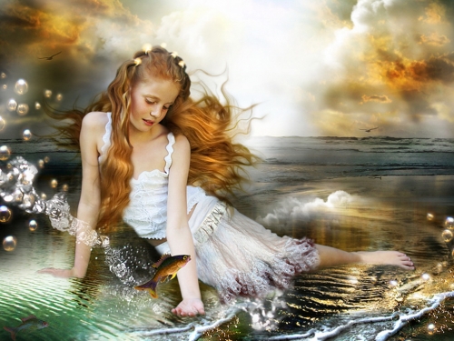 Wallpaper with colorful fantasy or not that girls world. [1024768] [fantasy, painting, girls] (1499 wallpapers)