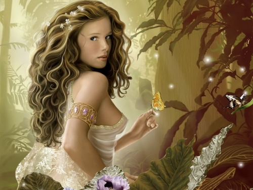 Wallpaper with colorful fantasy or not that girls world. [1024768] [fantasy, painting, girls] (1499 wallpapers)