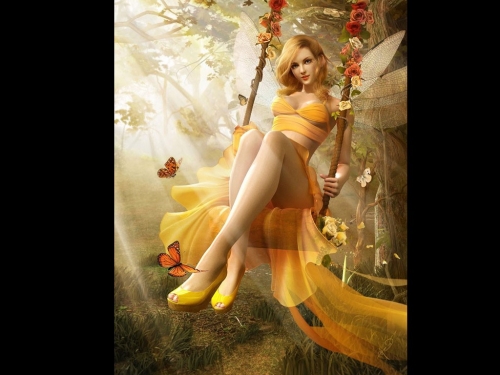 Wallpaper with colorful fantasy or not that girls world. [1024768] [fantasy, painting, girls] (1499 wallpapers)