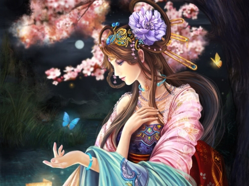 Wallpaper with colorful fantasy or not that girls world. [1024768] [fantasy, painting, girls] (1499 wallpapers)