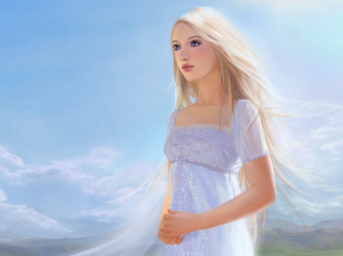 Wallpaper with colorful fantasy or not that girls world. [1024768] [fantasy, painting, girls] (1499 wallpapers)