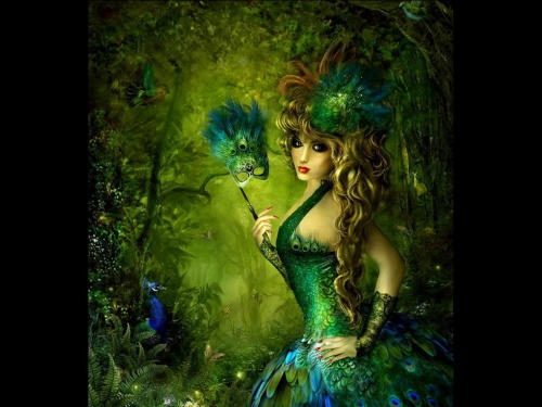 Wallpaper with colorful fantasy or not that girls world. [1024768] [fantasy, painting, girls] (1499 wallpapers)