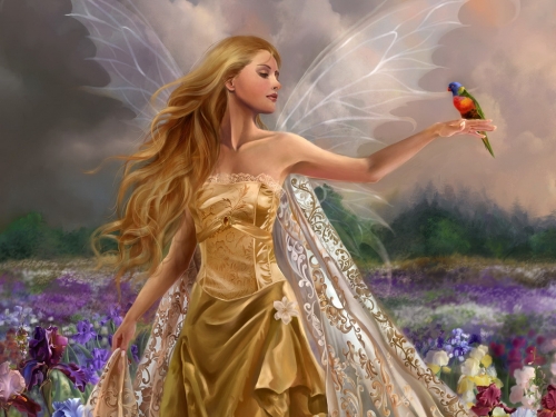 Wallpaper with colorful fantasy or not that girls world. [1024768] [fantasy, painting, girls] (1499 wallpapers)