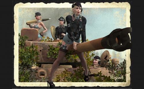 Designer Riguel - 3D girls in the military - (2011) JPEG (56 wallpapers) (Temporarily without archive)