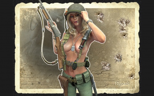 Designer Riguel - 3D girls in the military - (2011) JPEG (56 wallpapers) (Temporarily without archive)